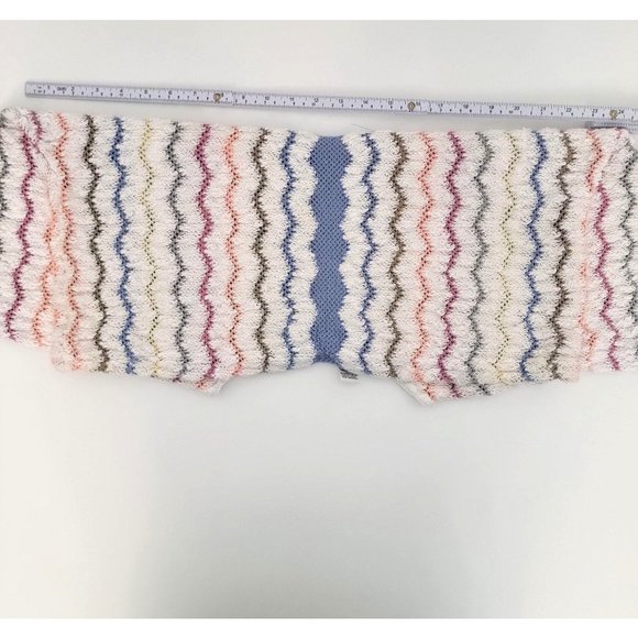 Bonnie & Bill New York 70s Cream Periwinkle Multicolor Zig Zag Design Sweater - Picture 7 of 8